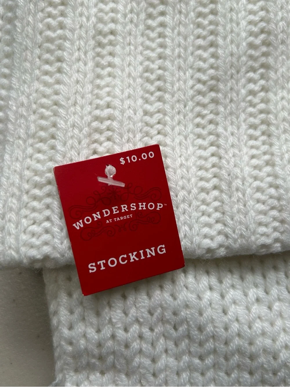 Target Wondershop White Knit Monogram Christmas Stocking 17” Initial Letter 